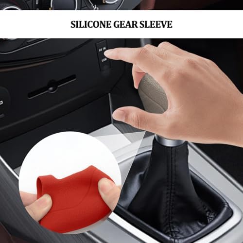 Car Gear Shift Knob Cover, Comfortable Silicone Anti-Skid Vehicle Shifter Stick - Image 3