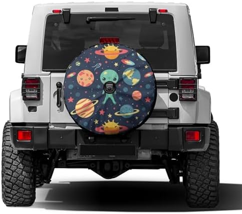 Alien Planet Stars UFO Spare Tire Cover by Foruidea