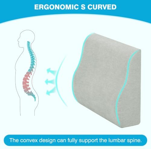 Lumbar Support Pillow for Recliner & Back Pillow for Couch, Dual Layer Memory - Image 6