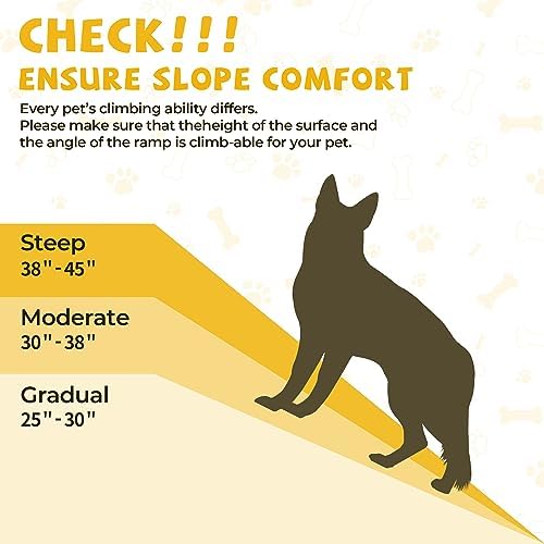 COZIWOW Portable Dog Car Ramps 61" L Folding High Traction Pet Stairs - Image 4