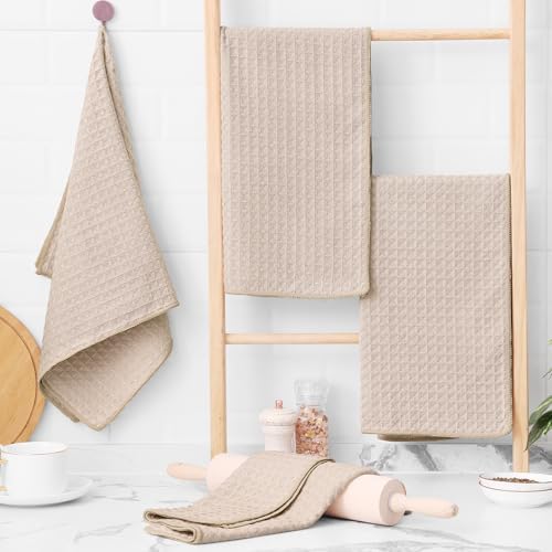 Homaxy Microfiber Waffle Weave Kitchen Towels, 8 Pack - Image 5