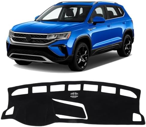 KUST Black Dash Cover for Volkswagen VW Taos 2022-2025 2026 Polyester Dashboard by KUST