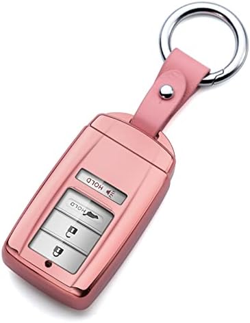 Compatible with Acura Key Fob Cover Key Chain TLX RLX NSX RDX MDX ILX PLX Pink by ZSPDACC
