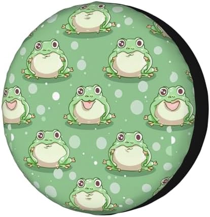 Frog Seamless Spare Tire Cover Dust-Proof Wheel Tire Cover Fit Trailer by Foruidea