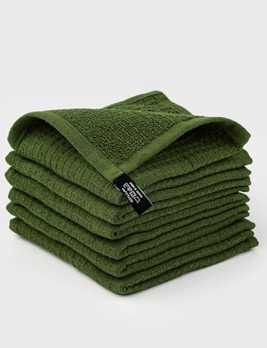 100% Cotton One Side Waffle One Side Terry Kitchen Dish Cloths, Ultra Super by CandyCottons
