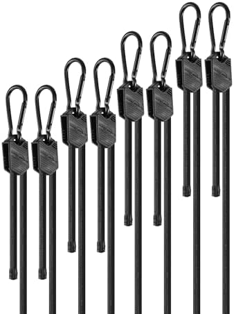 18" 36" 60" 80" Black Adjustable Carabiner Bungee Cords by LuckyStraps