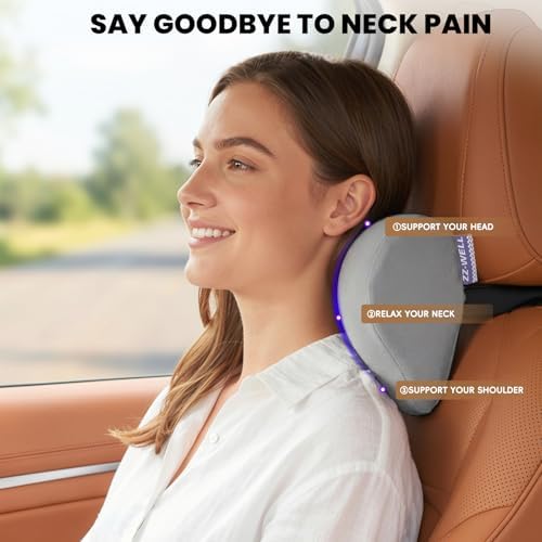 ZZ-WELL Car Headrest Pillow, Car Neck Pillow - Image 3