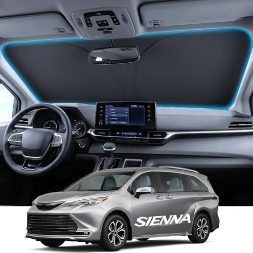 Wigoo for Toyota Sienna Windshield Sunshade, Custom Fit, Keeps Car Cool by wigoo