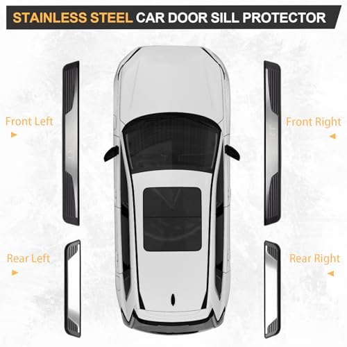 Stainless Steel Car Door Sill Protectors - Image 3