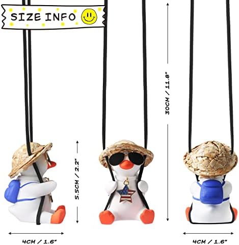 Swinging Duck Rear View Mirror Hanging Accessories - Image 2