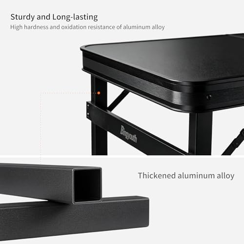Folding Camping Table 6Ft X 2Ft, Aluminum Portable Adjustable Fold Table - Image 6