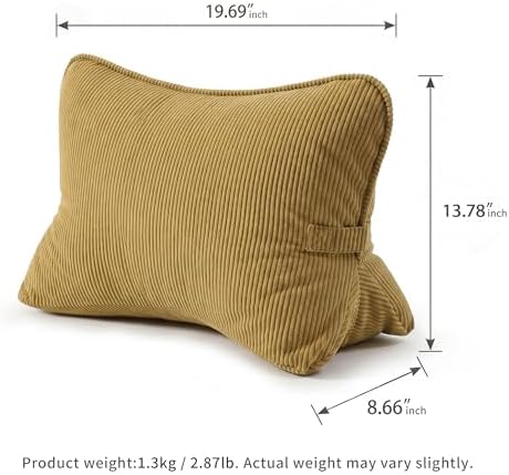 Pat. Pend. Corduroy Lumbar Support Back Pillow - Image 6