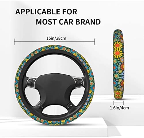 Hippie Daisy Flower Steering Wheel Cover - Image 2