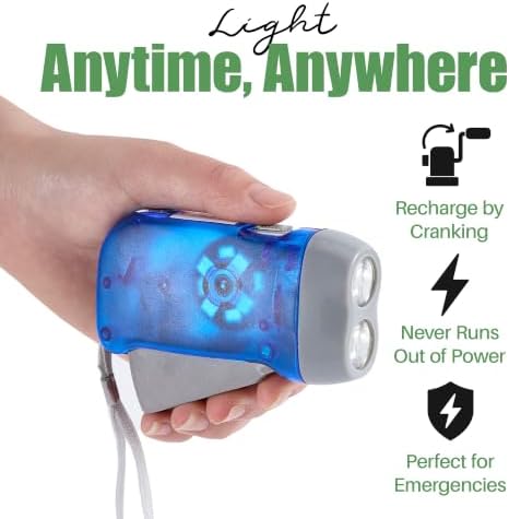 Evelots 24-Pack Hand Crank Flashlights - Image 3