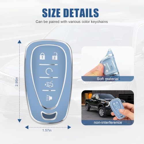 for Chevy Key Fob Cover, 5 Buttons TPU Key Cover - Image 5