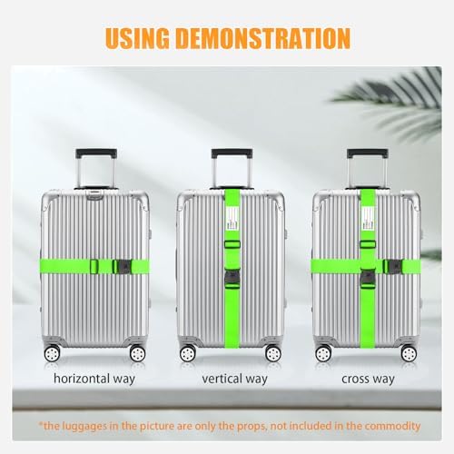 BILIONE Luggage Straps for Suitcases, Adjustable Lockable Suitcase Straps - Image 5