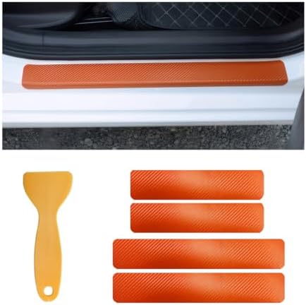 Ohleats 4 PCS Car Door Sill Protectors, Anti Scratch Carbon Fiber Auto by Ohleats