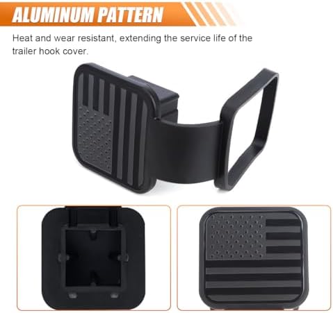 BDZMC American Flag Trailer Hitch Cover, Dust Proof Rubber Plug Cap, Car - Image 3