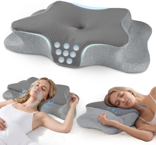 CHxxy Cervical Neck Pillow for Pain Relief Sleeping, Memory Foam Pillows by CHxxy