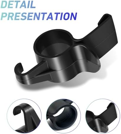 2 Pcs Black Car Umbrella Holder, Plastic Car Storage Hook, Universal - Image 3