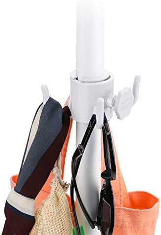 TAGVO Beach Umbrella Hanging Hook, 2 Pack Umbrella Hooks Hanger, 4 Prongs Beach - Image 5