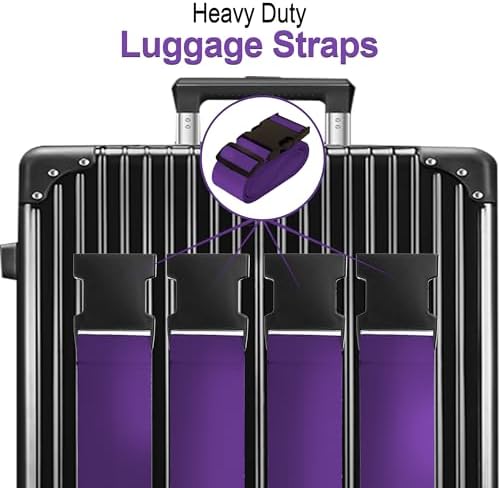Chelmon Luggage Straps for Suitcases TSA Approved Travel Essentials 4 Pack - Image 3