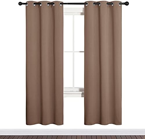 NICETOWN Blackout Window Curtains, 34 by 72-inch, Cappuccino by NICETOWN
