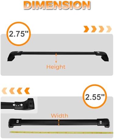330 lb Roof Rack Cross Bars Fit - Image 6