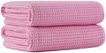 MICROFI New Microfiber Waffle Bath Towels, 2 Pieces, Fast Drying, Lint Free 430 by Unknown