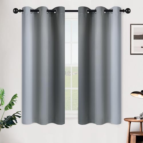 SimpleHome Ombre Grey to Grey White Curtains - Image 2