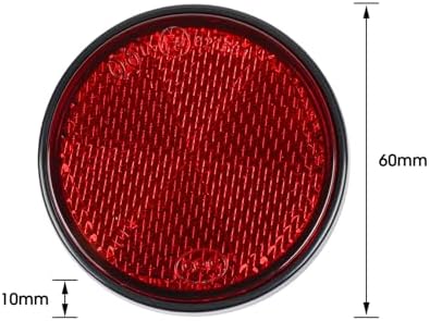 10 Pack Red Self Adhesive Round Reflectors, E9 Approval - Image 2