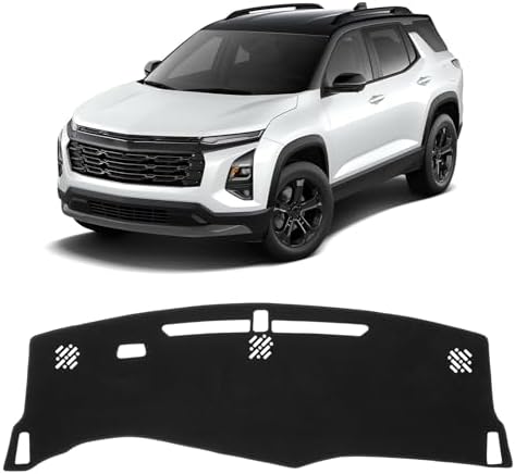 KUST Black Dash Cover for Chevrolet/Chevy Equinox 2025 2026 Polyester Dashboard by KUST