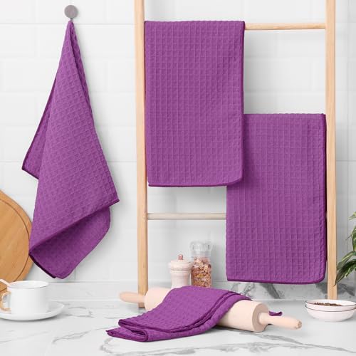 Homaxy Microfiber Waffle Weave Kitchen Towels, 6 Pack - Image 5