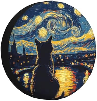 Cat Spare Tire Cover Waterproof Wheel Cover 15 Inch Universal Fit by Unknown