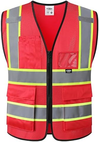 JKSafety Safety Vest for men women Hi Vis Vest by JKSafety