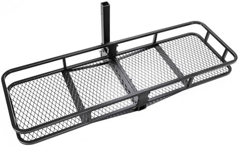 ALMULOO Folding Hitch Cargo Carrier 61.5"x19.5"x5.5" 550LBS by Provideautoparts