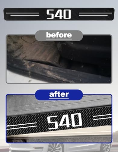 Door Sill Protectors for 5-Serie 540i, Carbon Fiber Leather Front/Rear Door - Image 3