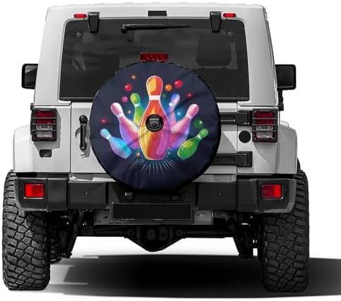 Colors Bowling Balls Spare Tire Cover by Foruidea