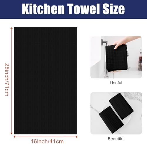Homaxy Microfiber Waffle Weave Kitchen Towels, 6 Pack - Image 2