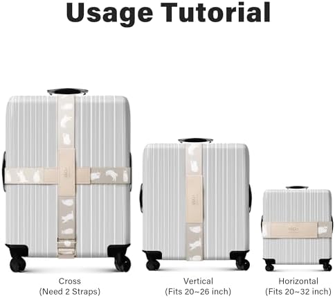 Luggage Straps for Suitcases, Adjustable Luggage Elastic Belt, Travel - Image 3