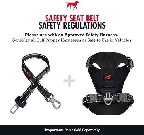 Tuff Pupper Dog Seat Belt | Adjustable Length Dog Seatbelt Restraint | - Image 2