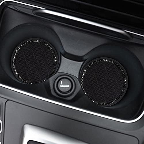2 Pack Car Cup Holder Coaster, 2.75 Inch Bling Cup Holder Insert Mat - Image 5