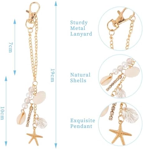 Car Mirror Hanging Accessories – Sea Shells Starfish Pendant, Boho Charm - Image 2