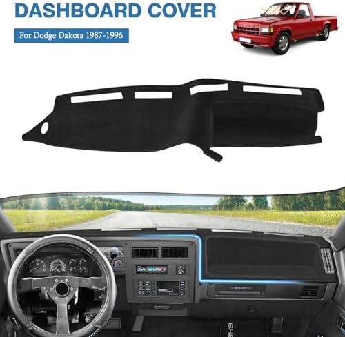 FIILINES Dash Cover for 1987-1996 Dodge Dakota, Dashboard Mat Exact Fit for - Image 2