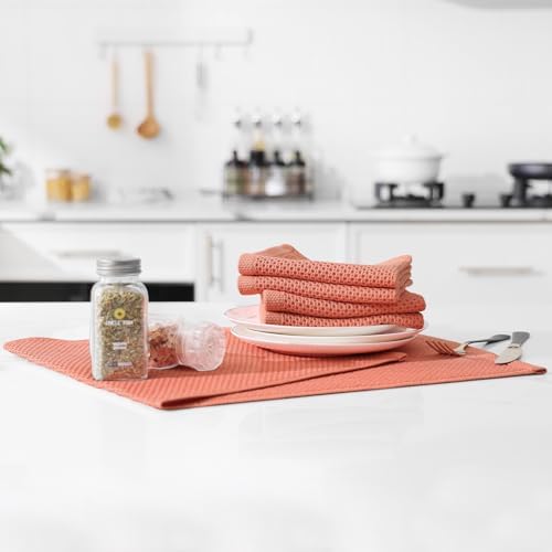 Kitinjoy 100% Cotton Waffle 4-Pack Kitchen Towels - Image 5