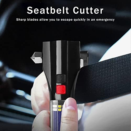 MOTORBUDDY All-in-1 Car Safety Hammer, Mobile Power, LED Flashlight, Alarm - Image 4