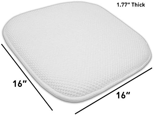 Sweet Home Collection Cushion Memory Foam Chair Pads Honeycomb Nonslip Back - Image 4
