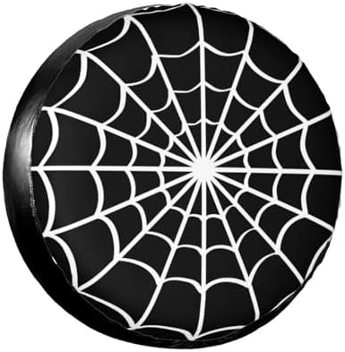 Spider Web Black Spare Tire Cover Waterproof Dust-Proof Tire Wheel Covers by Ociovan