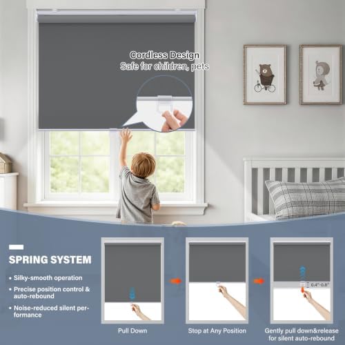 AOSKY Blackout Cordless Roller Shades - Image 5
