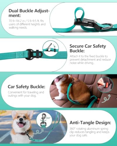 Hands Free Dog Leash with Seatbelt Set, Waist & Crossbody Dog Leash - Image 5